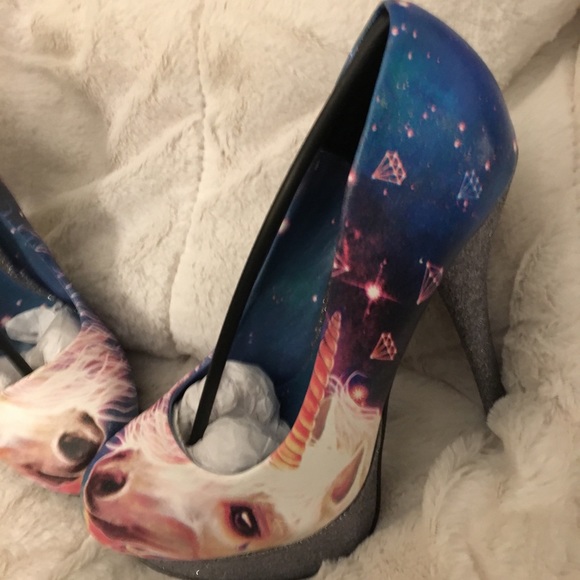 Iron Fist Shoes - Iron Fist Unicornopia Platform Heels NIB